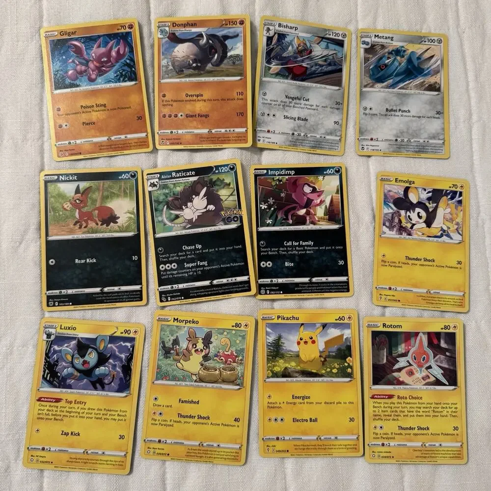 Lot Of Pokemon Cards 2022- 49 Cards. Coin. Metal Tin Pokémon Pencil Case‎